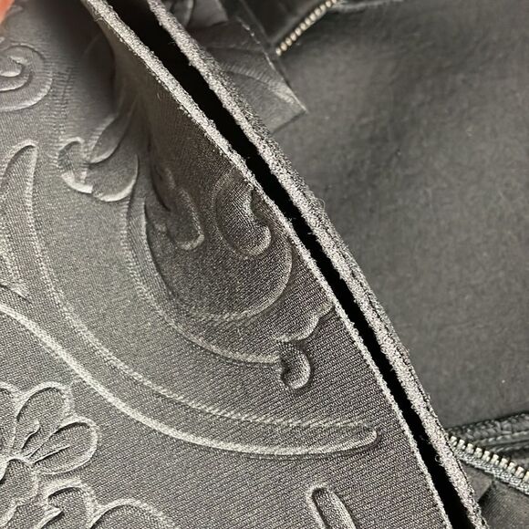 Vera Wang Embossed Neoprene Fit and Flare Scuba Dress 4 - Picture 11 of 12